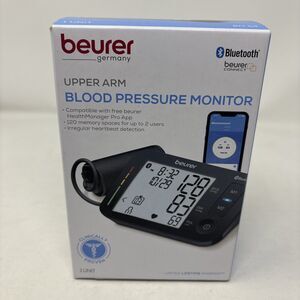 Beurer BM54 Bluetooth Upper Arm Blood Pressure Monitor XL Display New